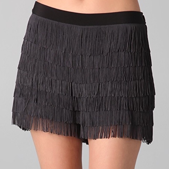 Club Monaco Alaya Fringe Shorts - Picture 2 of 5